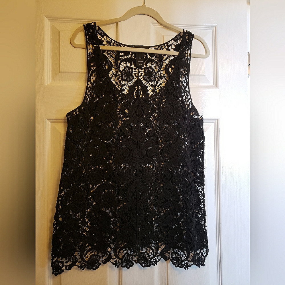 Lane Bryant size 14/16 black lace tank top.